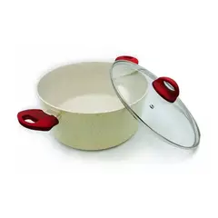 GENERICO - OLLA CACEROLA ANTIADHERENTE MARMOLEADA 28CM