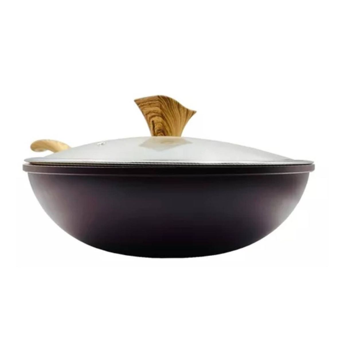 GENERICO - SARTEN WOK CON TAPA OAK STONE 30CM ARTE ANDINO