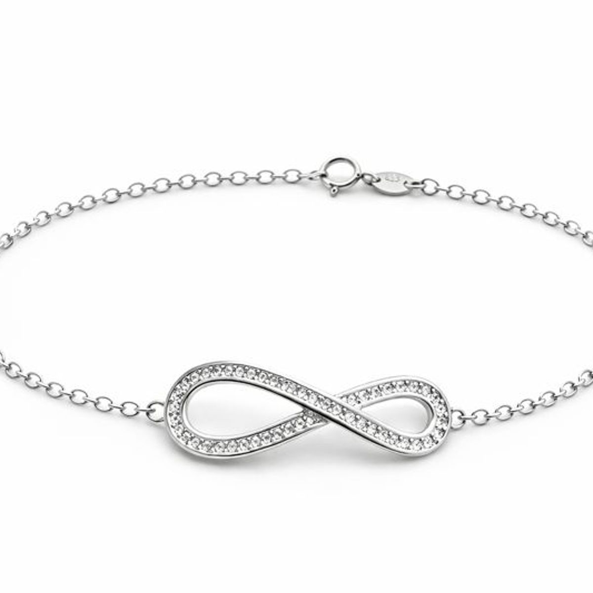 GENERICO - Pulsera plata 925 infinito elegante mujer joya
