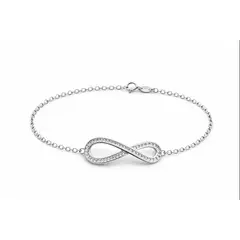 GENERICO - Pulsera plata 925 infinito elegante mujer joya