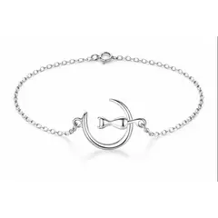 GENERICO - Pulsera plata 925 elegante gato mujer
