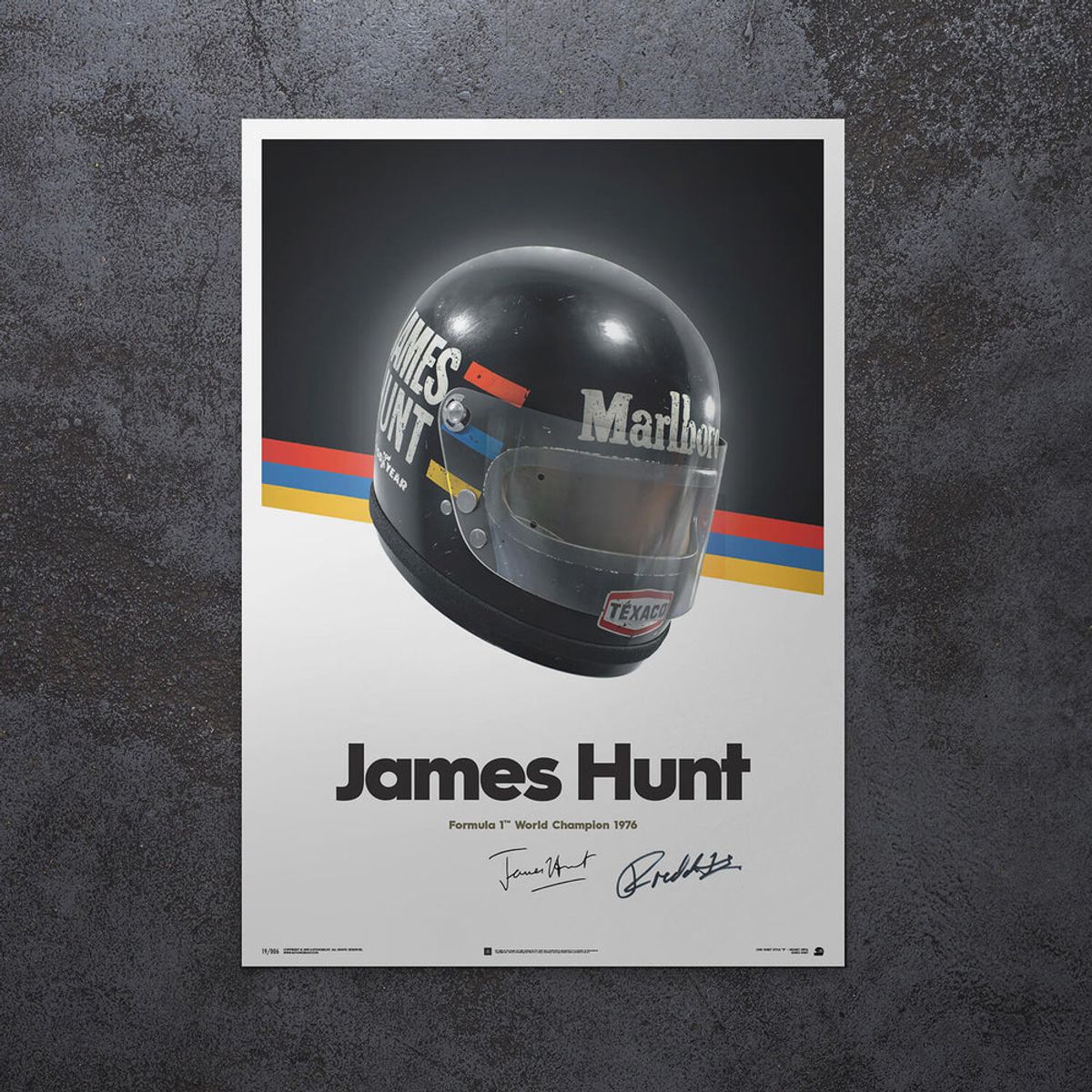 GENERICO - Cuadro Formula 1 James Hunt Casco Helmet F1