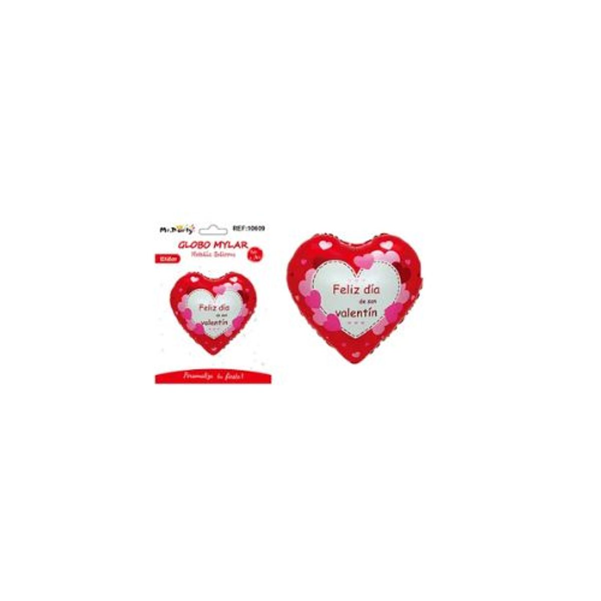 GENERICO - Globo metálico corazón de San Valentín 53x45cm
