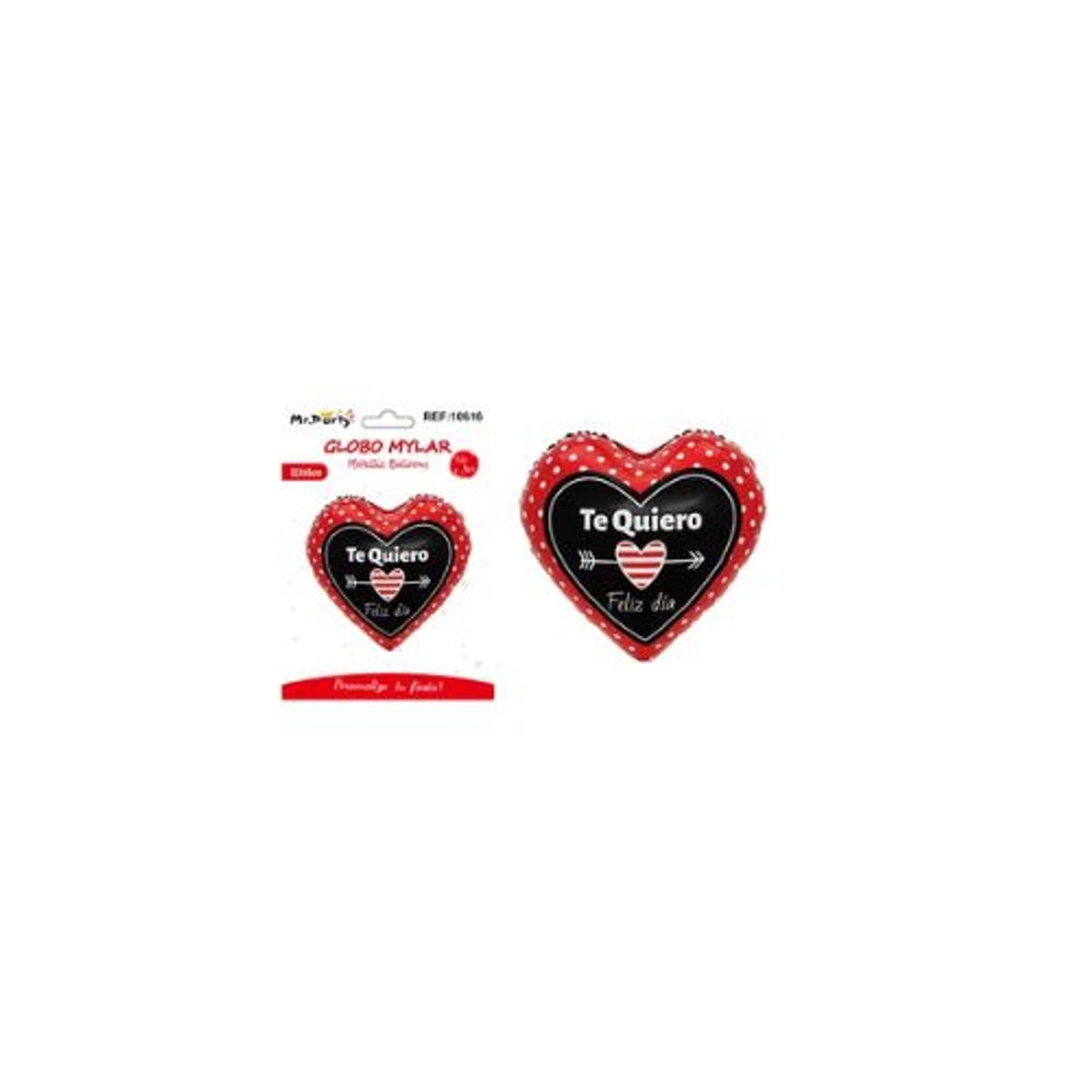 GENERICO - Globo metálico corazón de San Valentín 53x45cm