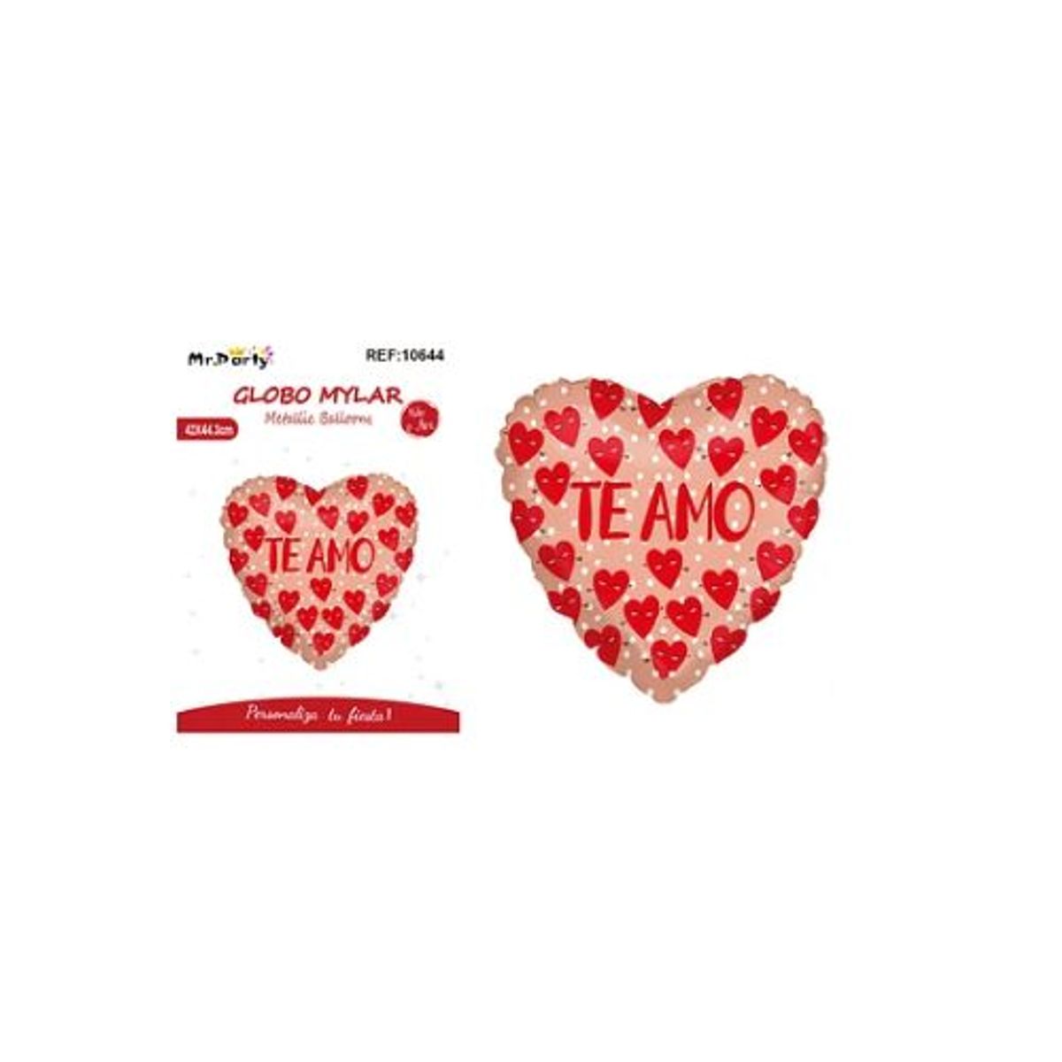 GENERICO - Globo metálico corazón 42x44cm