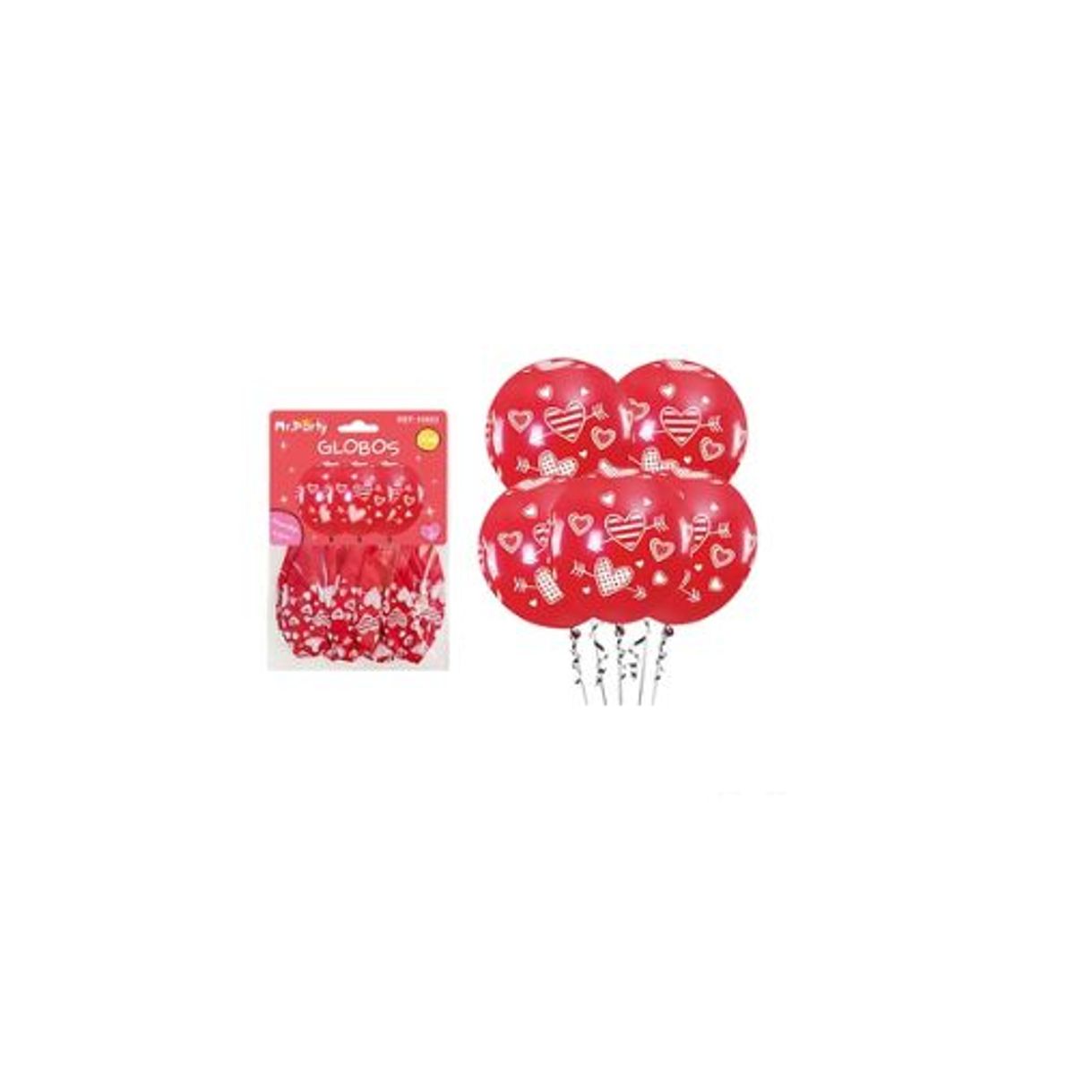 GENERICO - Globo impreso San Valentín 30cm 5pcs