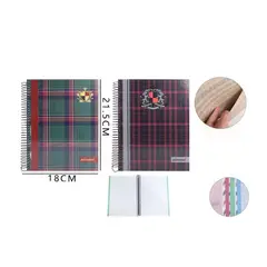 GENERICO - Cuaderno Escocés Cuadriculado – 18×21.5 cm, 150 Hojas Colores Surtidos