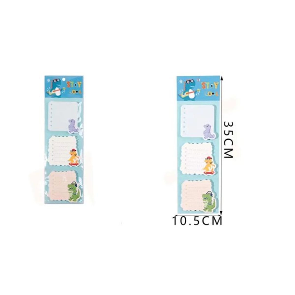 GENERICO - Notas Adhesivas Post-It Dinosaurio 3pcs 35x10cm