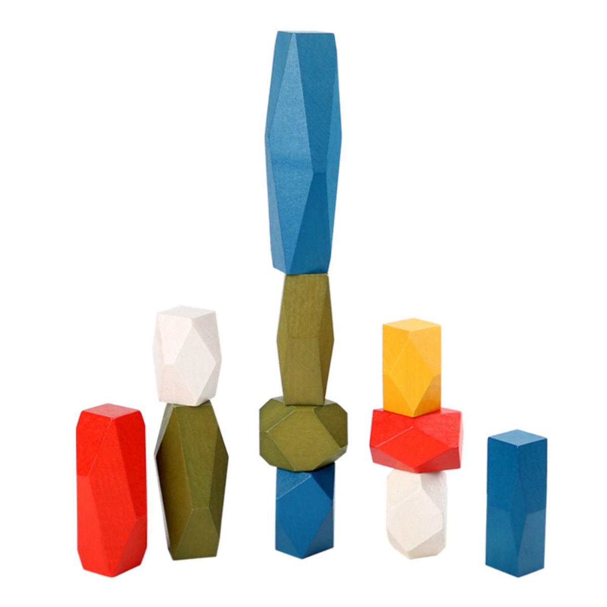 ABC - Juego de Piedras Apilables de Madera Juguete Educativo