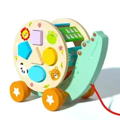 ABC - Cocodrilo de Arrastre Didáctico de Madera Motricidad Infantil