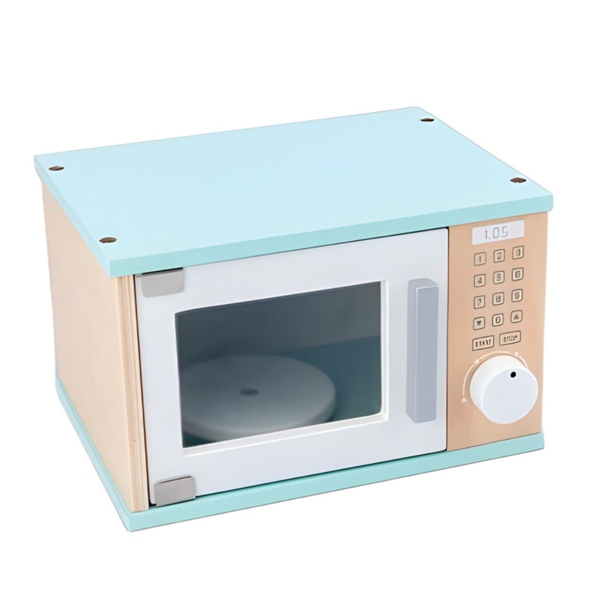 ABC - Microondas de Madera Infantil con Accesorios Juego de Cocina