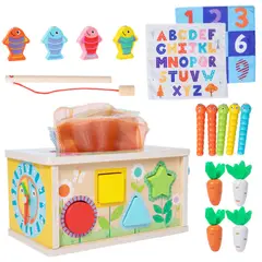 ABC - Juego Multifuncional de Inteligencia Didáctico Sensorial de Madera