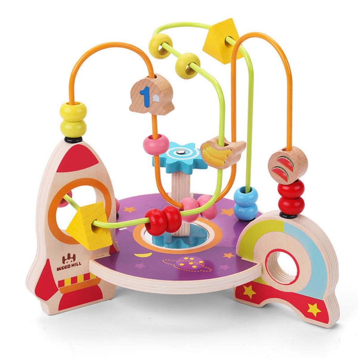 ABC - Juego de Motricidad con Laberinto de Cuentas Educativo Espacial