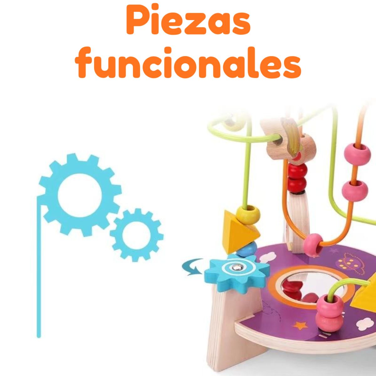 ABC - Juego de Motricidad con Laberinto de Cuentas Educativo Oceano