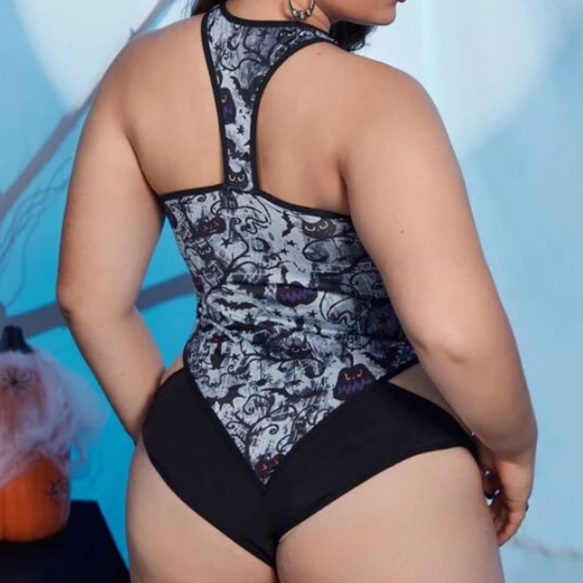 KIRAMA CLOTHING STORE - Body Gótico Halter Estampado  Multicolor