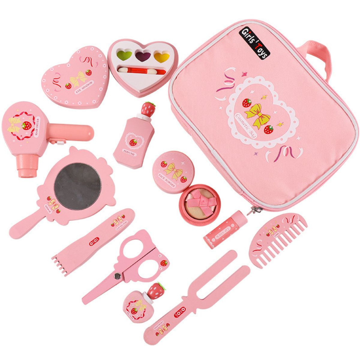 ABC - Set de Belleza Rosa con Estuche de Madera Educativo
