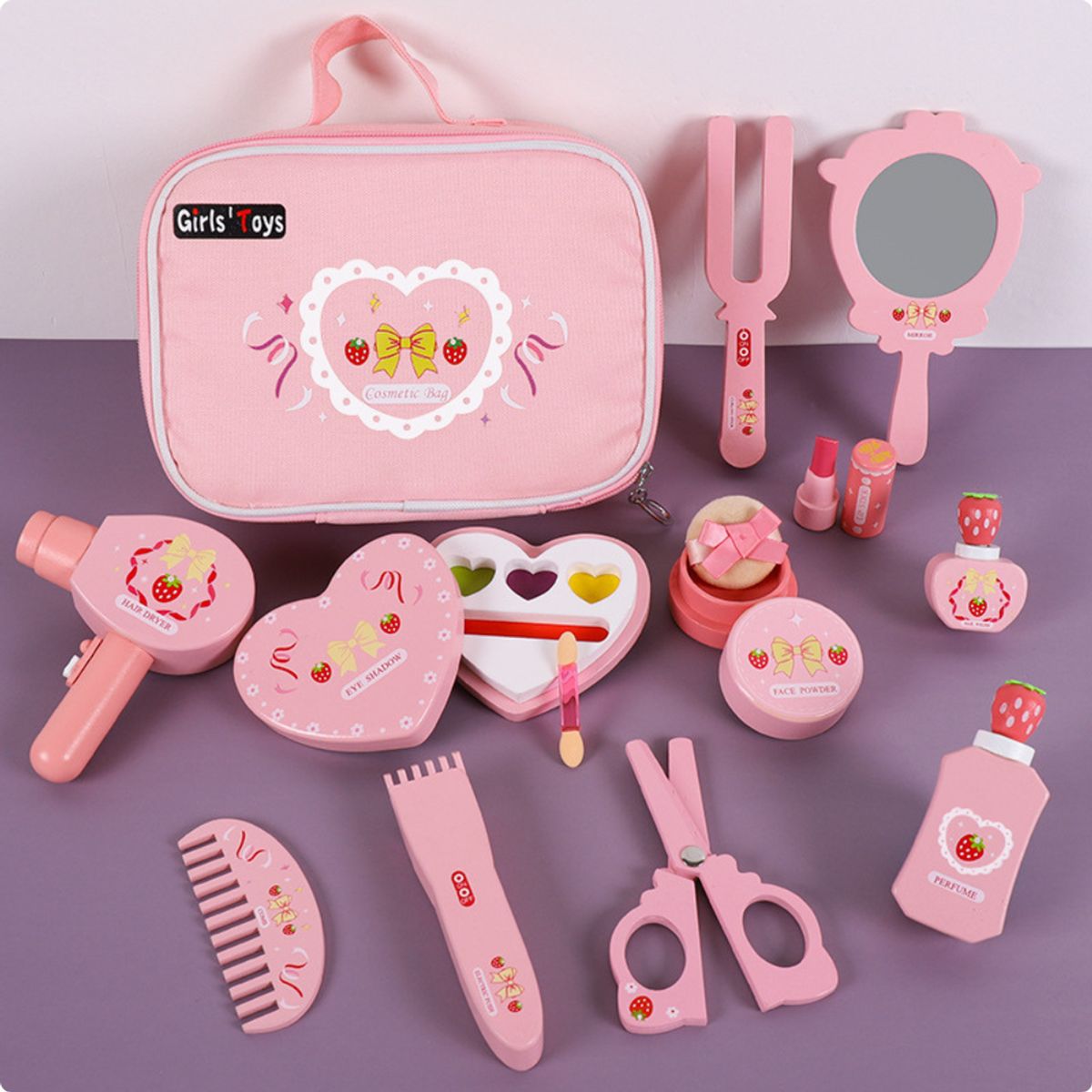ABC - Set de Belleza Rosa con Estuche de Madera Educativo
