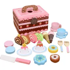 ABC - Caja de Set de Pastel con Accesorios Educativo de Madera