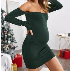 KIRAMA CLOTHING STORE - Vestido Mini Verde Off-Shoulder Elegante
