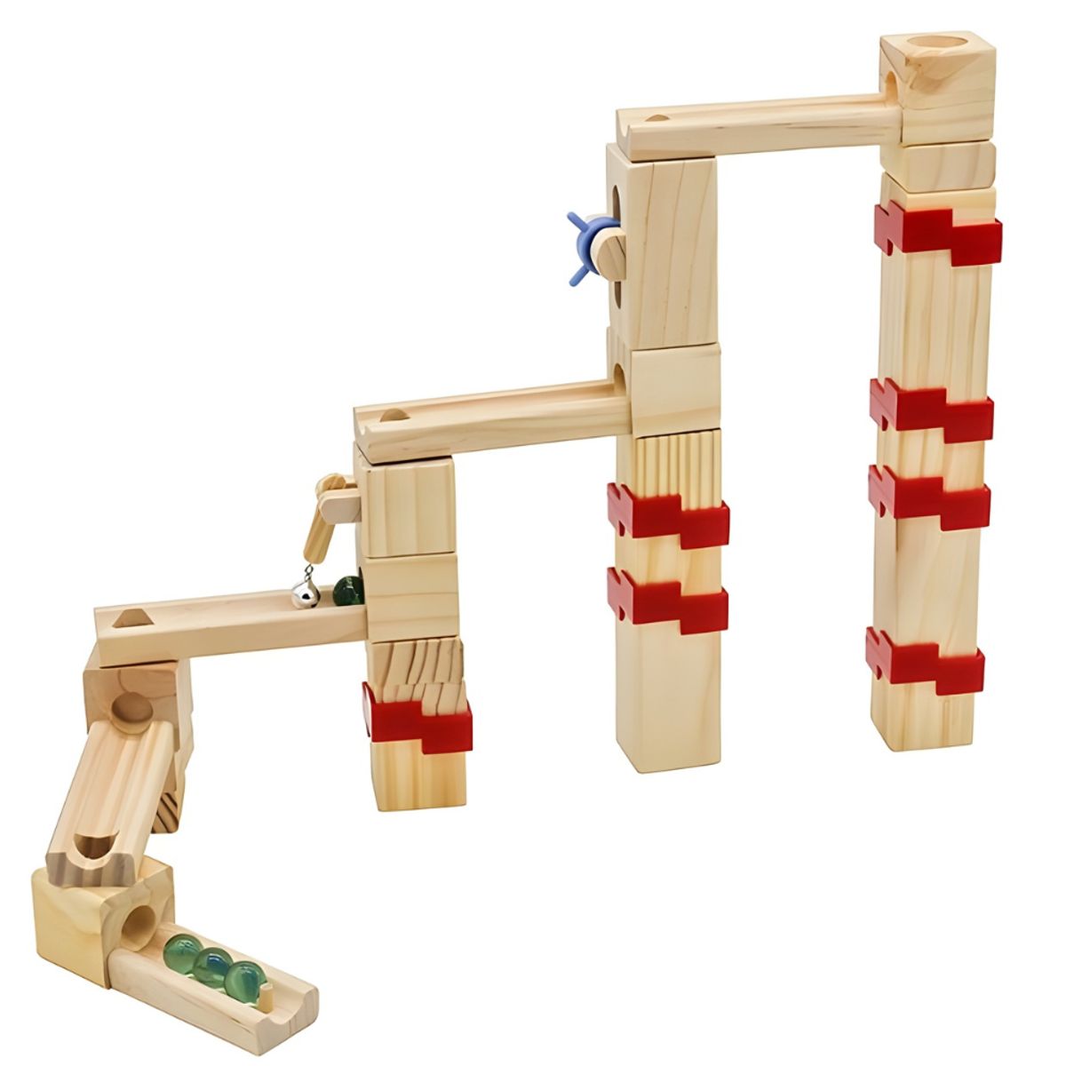 ABC - Pista de Canicas Armable de Madera Educativa Montessori