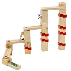 ABC - Pista de Canicas Armable de Madera Educativa Montessori