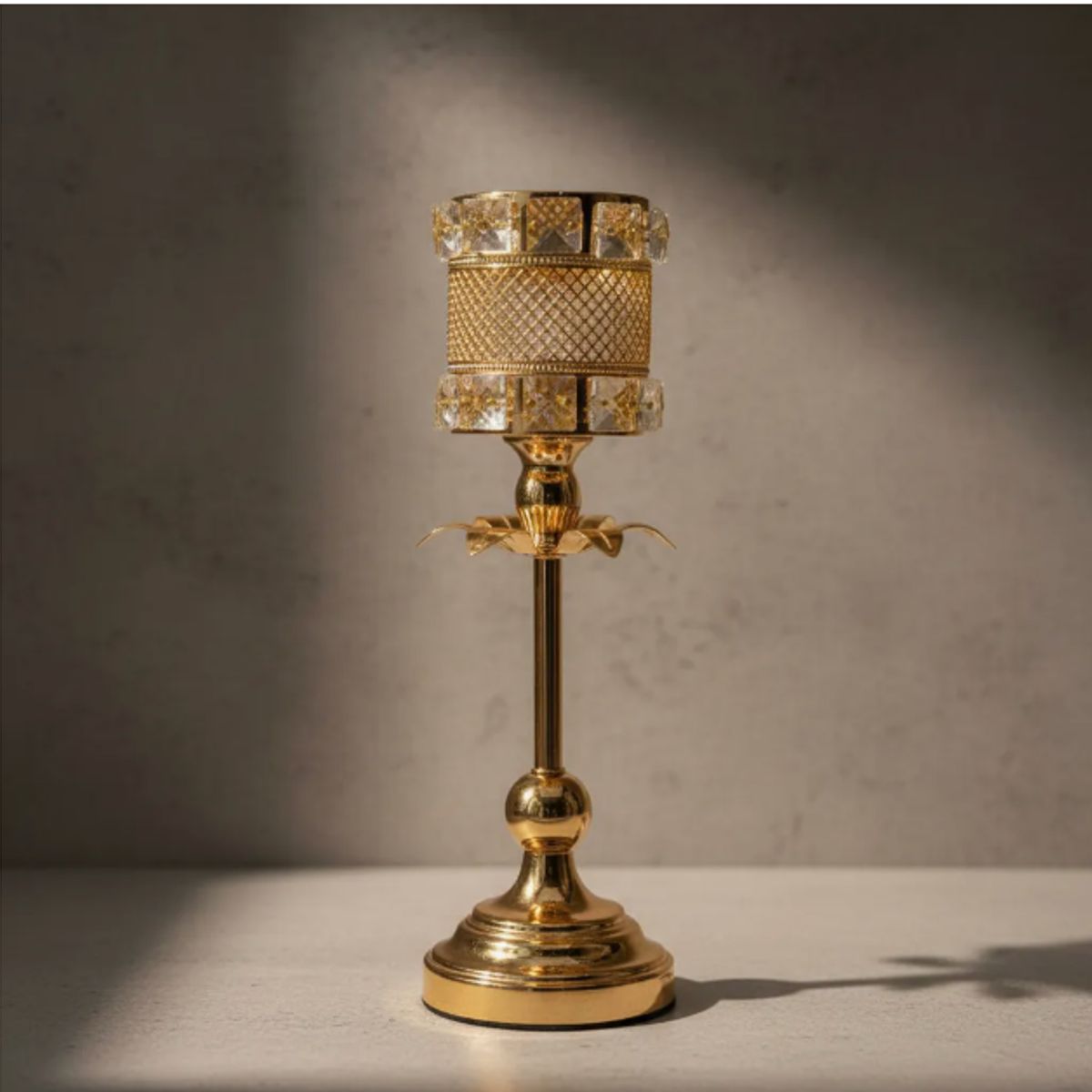 GENERICO - Candelabro Dorado De Vidrio