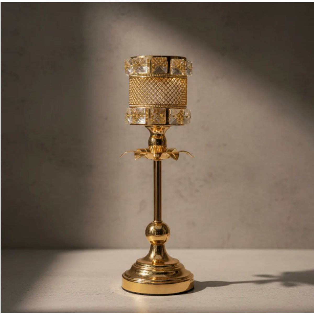 GENERICO - Candelabro Dorado De Vidrio