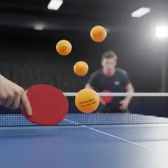 GENERICO - Pack 6 Pelotas De Ping Pong Naranja Y Blanco Naranja