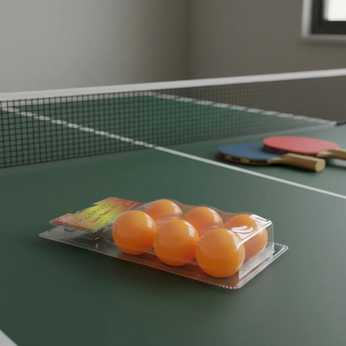 GENERICO - Pack 6 Pelotas De Ping Pong Naranja Y Blanco Naranja