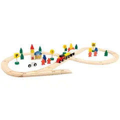 ABC - Juguete de Madera Pista de Tren 48 Piezas