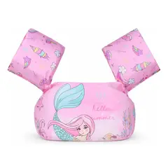 GENERICO - Flotador Con Alitas Niña Unicornio Bebe Chaleco 2 A 6 Años Rosa Chicle Xs