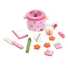 ABC - Olla de cocina con accesorios de Madera Montessori Educativa