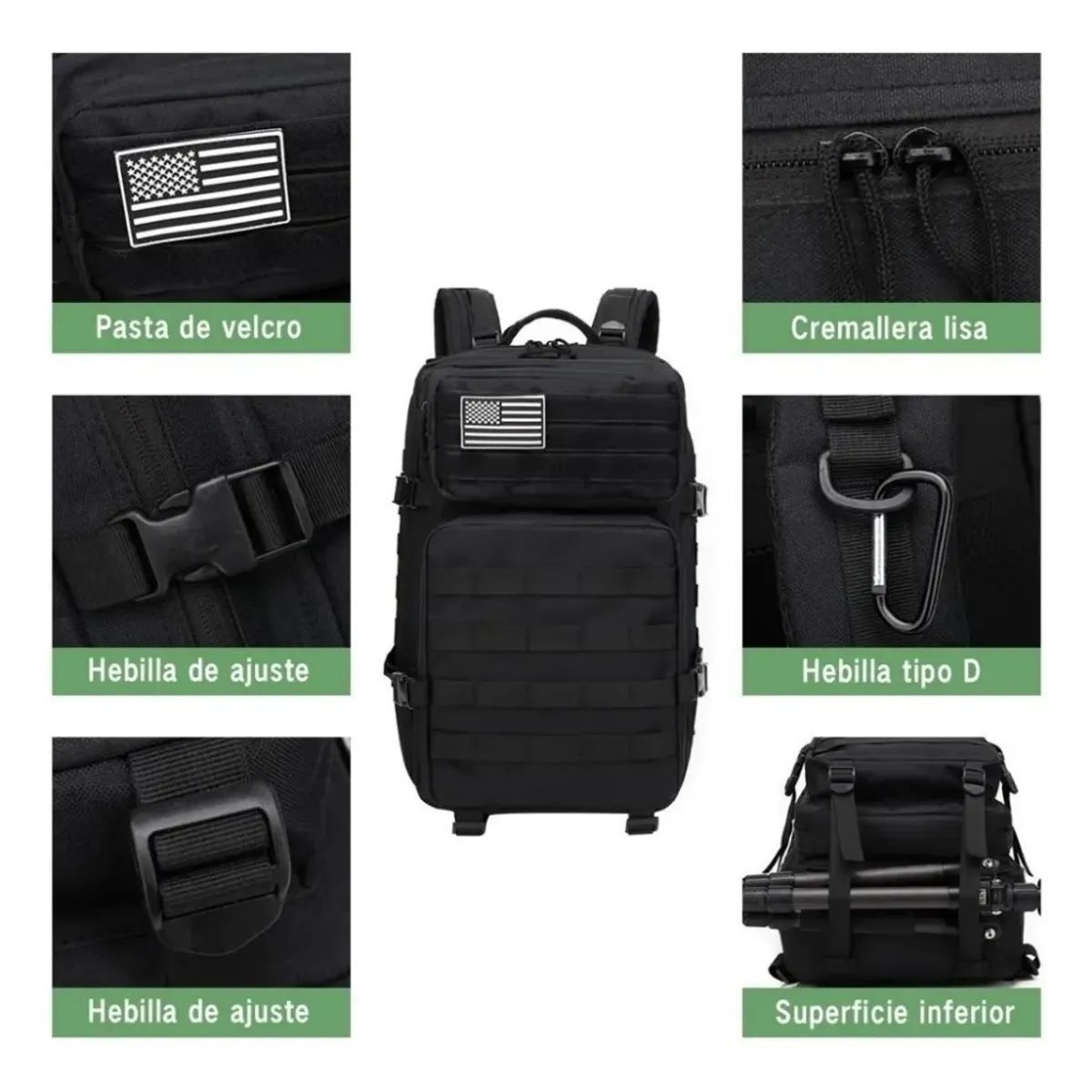 GENERICO - Mochila Tactica 50l Militar Multiusos