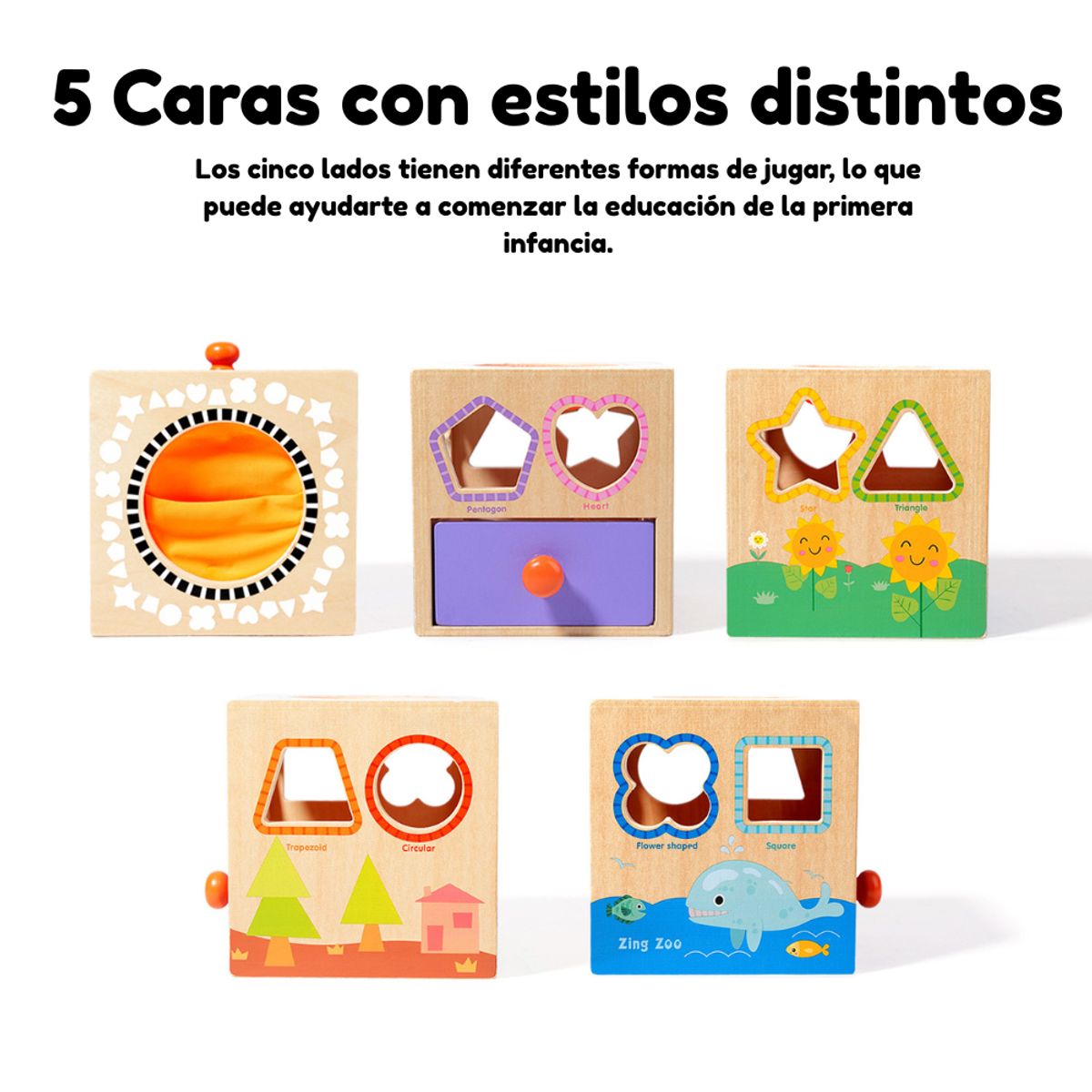 ABC - Caja de Encaje Educativo Montessori de Madera