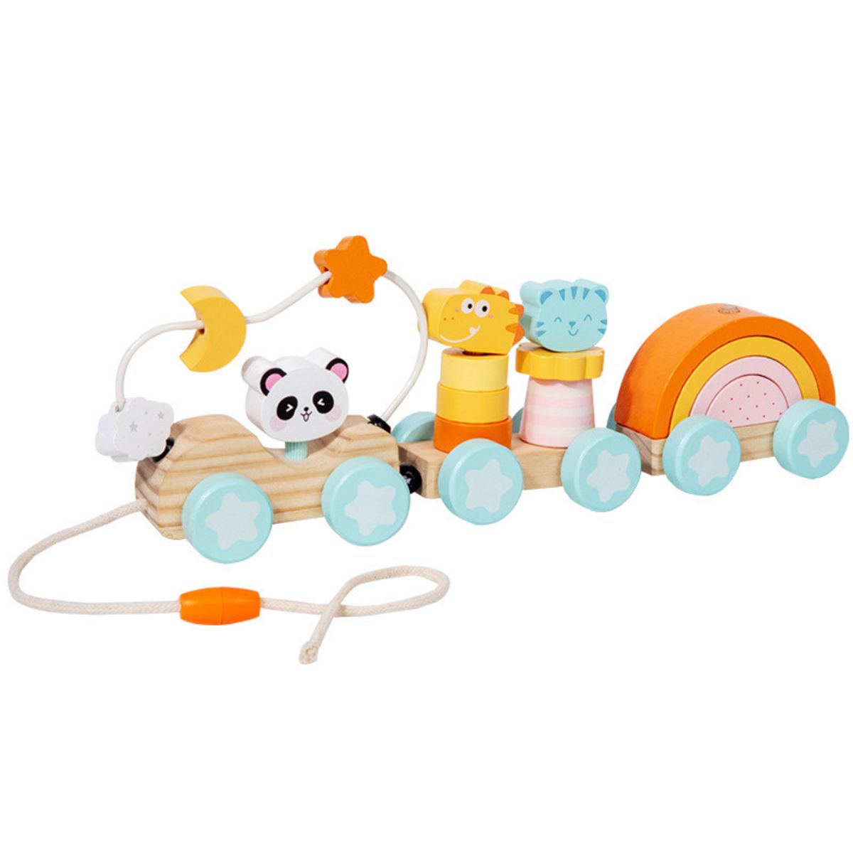 ABC - Tren Animal de Madera Juego Educativo Montessori