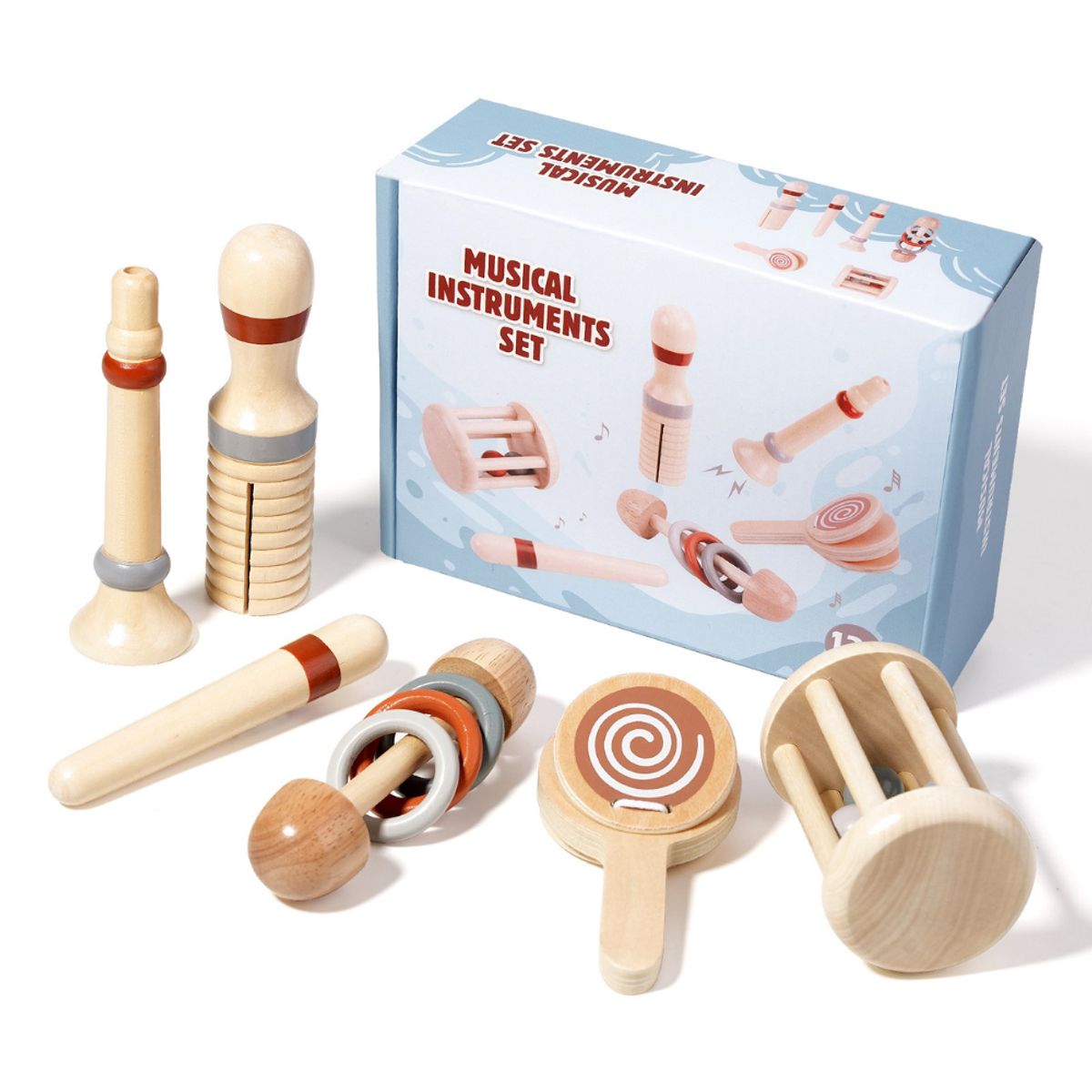 ABC - Set musical 6 piezas de Madera Educativo Montessori