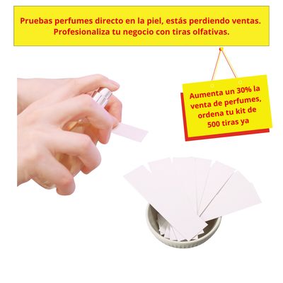 Imagen 2 del producto Tiras Olfativas Mouillette Prueba De Perfumes 500 Unidades