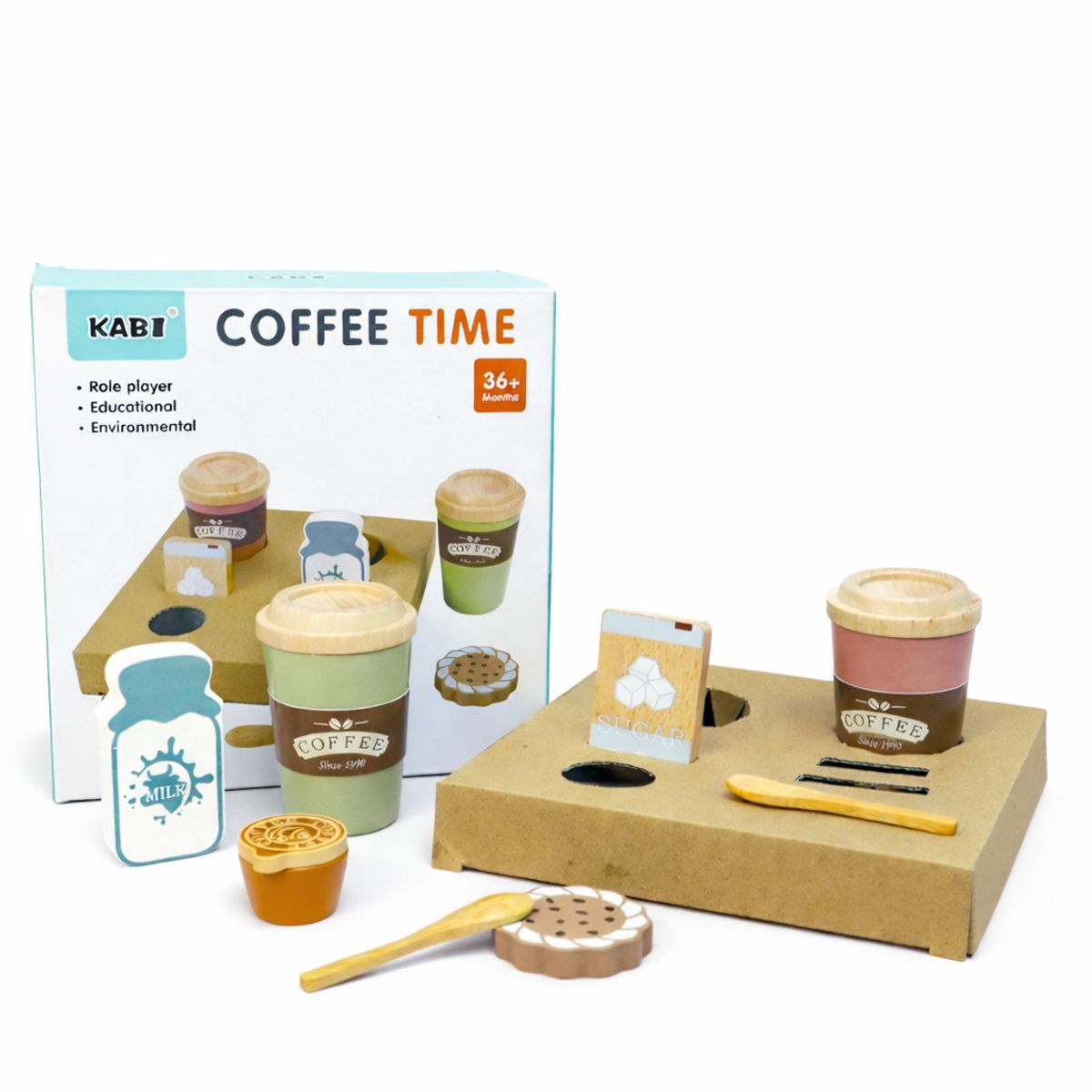 ABC - Set Café de Madera Juego Educativo Montessori