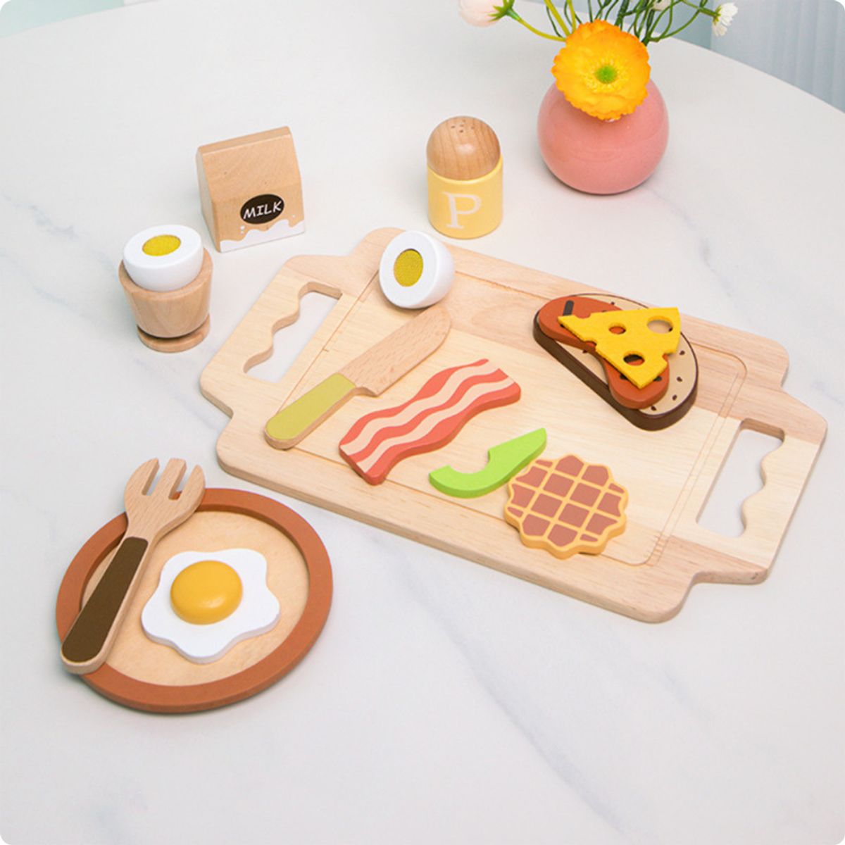 ABC - Set de Desayuno Educativo Montessori de Madera