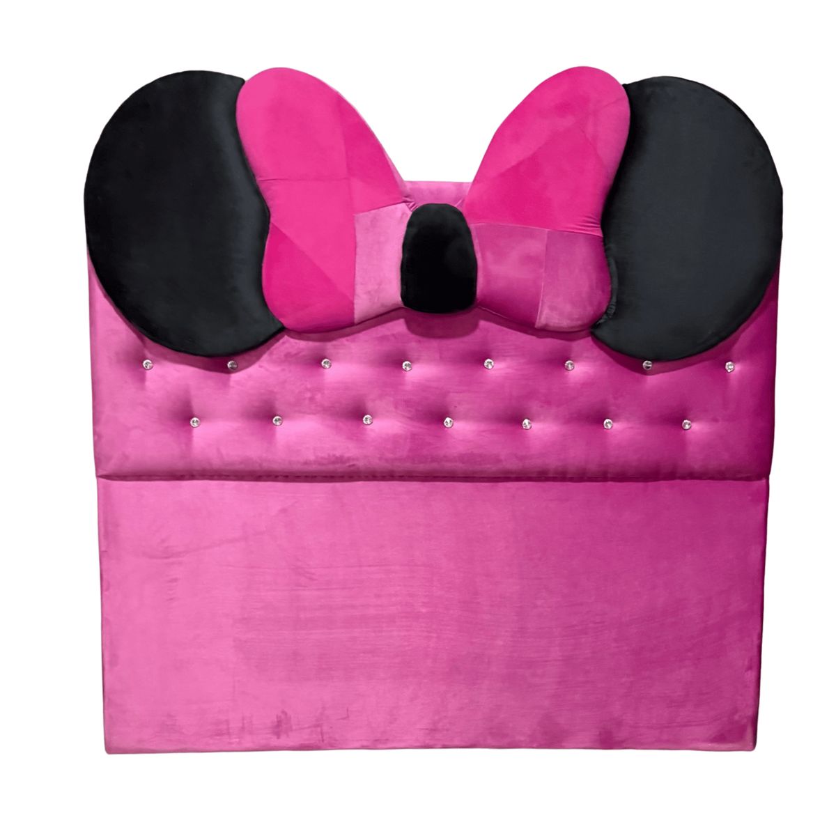 GENERICO - Respaldo 2 Plazas Fucsia Felpa Moño a piso Muebles Rimar