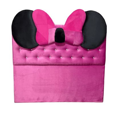 Imagen 2 del producto Respaldo 2 Plazas Fucsia Felpa Moño a piso Muebles Rimar