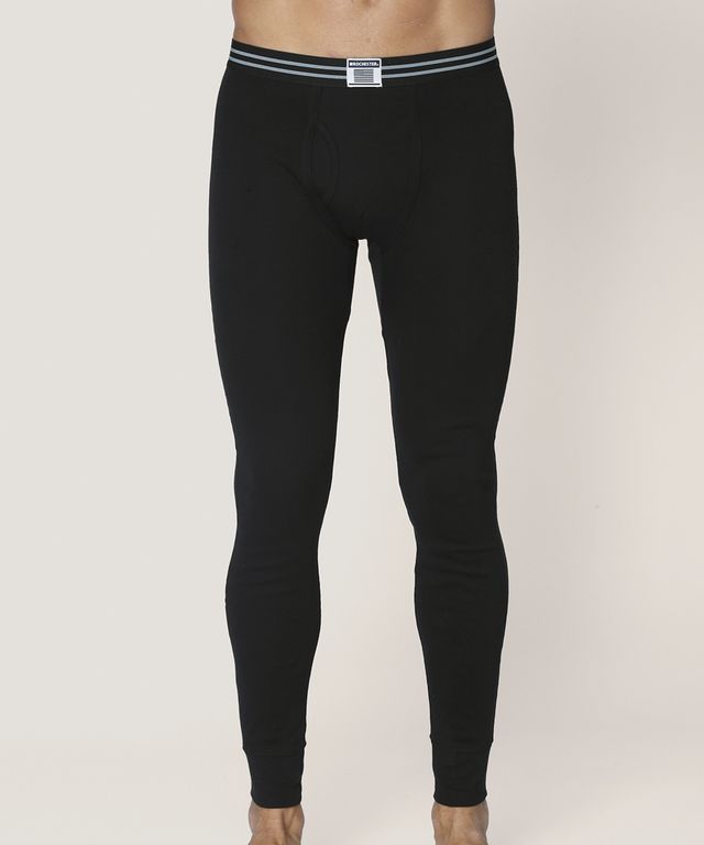 Calzoncillo Largo Algodon Hombre - 100% Algodon Negro S