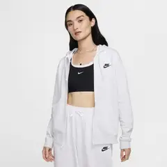 NIKE - Polerón Sportswear Club Fleece Blanco Mujer