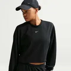 NIKE - Polerón Sportswear Chill Terry Negro Mujer
