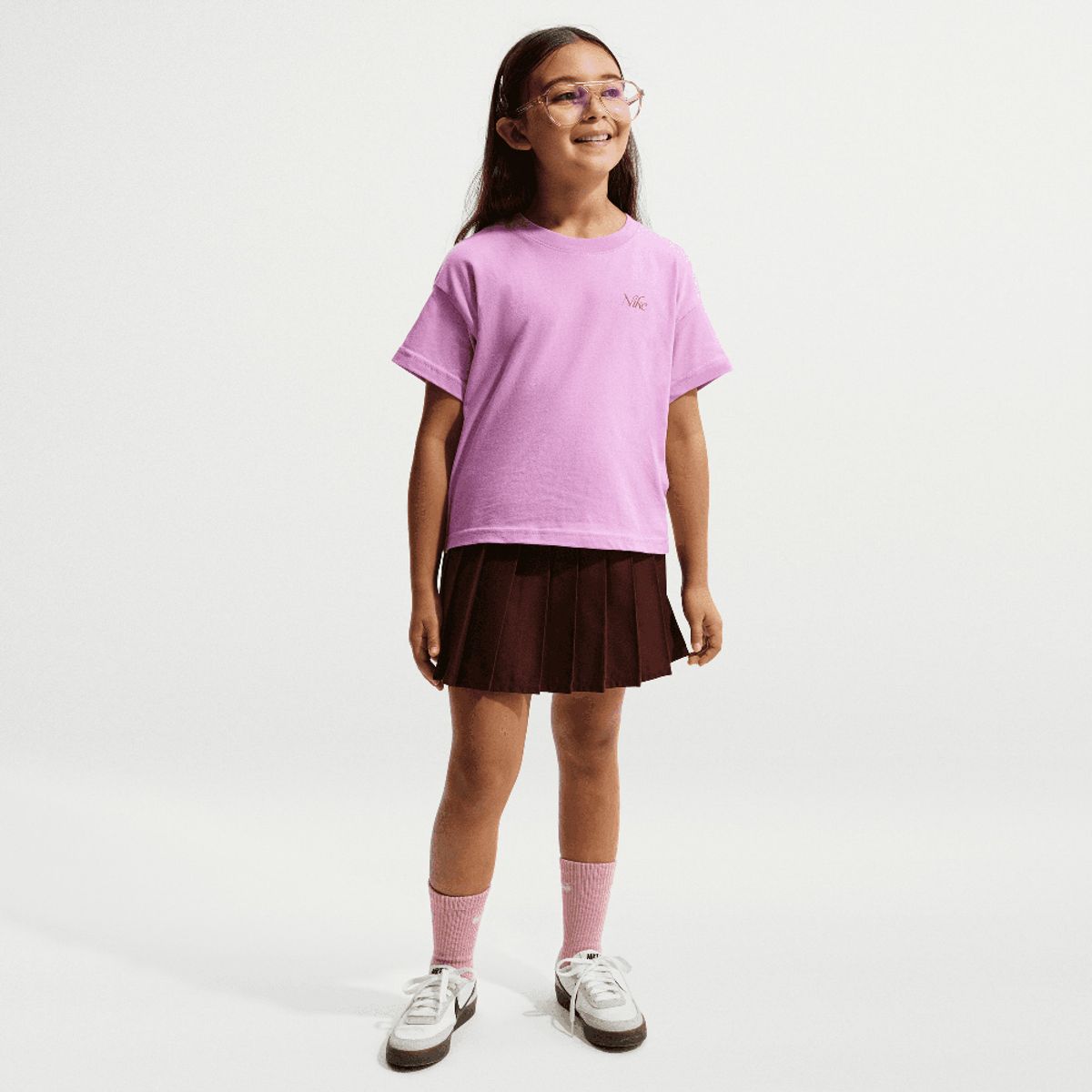 NIKE - Polera Nike Sportswear Violeta Niña