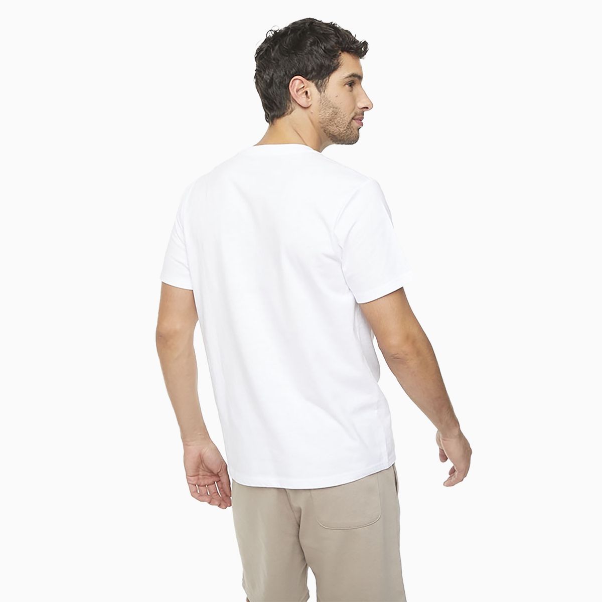 CONVERSE - Polera Converse Your Logo Hombre Blanco