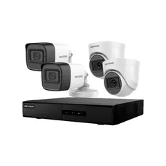 HIKVISION - Kit 4 Cámaras de Seguridad Interior Exterior+Disco Duro