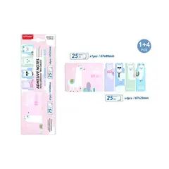 GENERICO - Notas Adhesivas Post-It Llama 25H 67x23mm Colores Surtidos