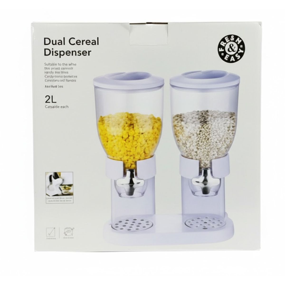 GENERICO - Dispensador de cereal doble 2L