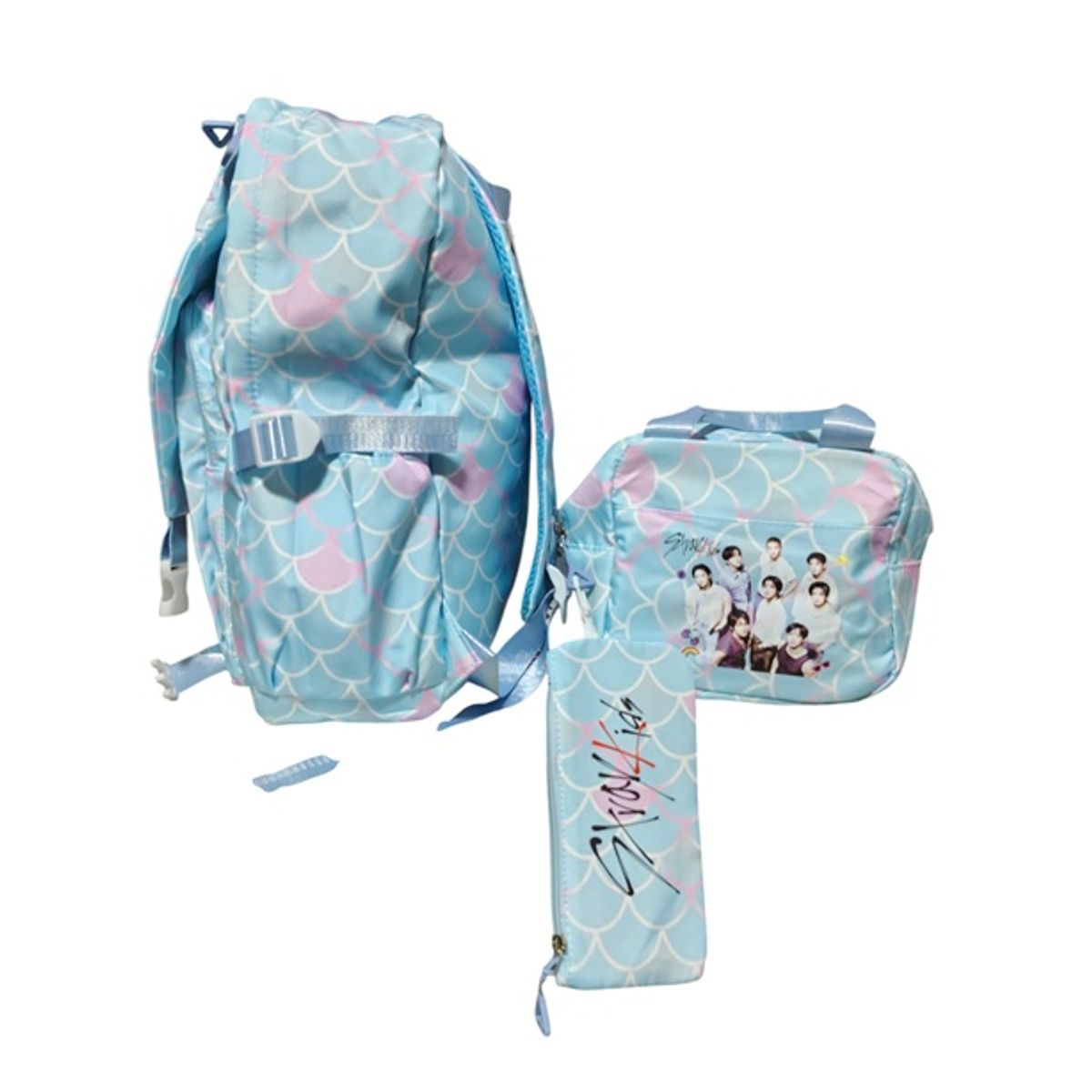GENERICO - SET MOCHILA ESTUCHE Y LONCHERA K-POP STRAY KIDS